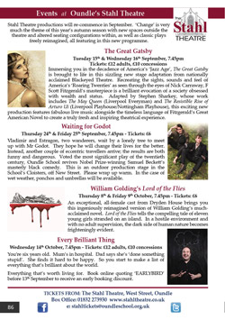 Events at Oundle’s Stahl Theatre