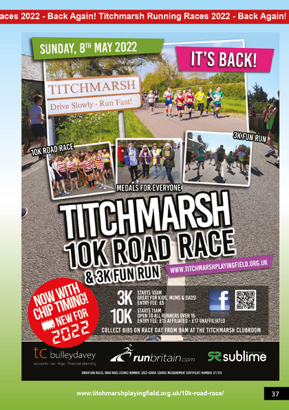 Titchmarsh Running Races 2022 - Back Again!