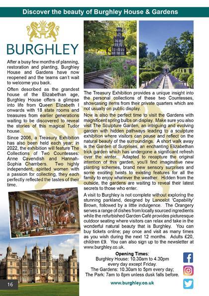 Discover the beauty of Burghley House & Gardens